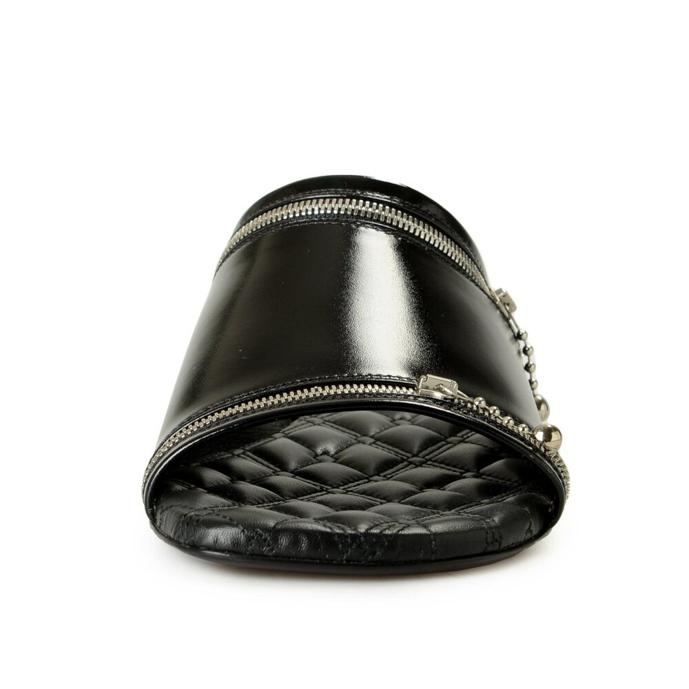 Burberry Women's Zip Sandal With Kitten Heel Leather Slides Shoes US 6 EUR 36 - Picture 5 of 8